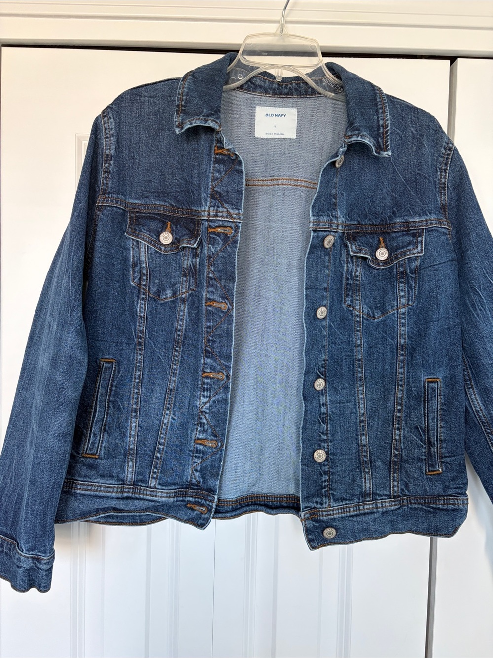 Old Navy Blue Washed Denim Jacket. L